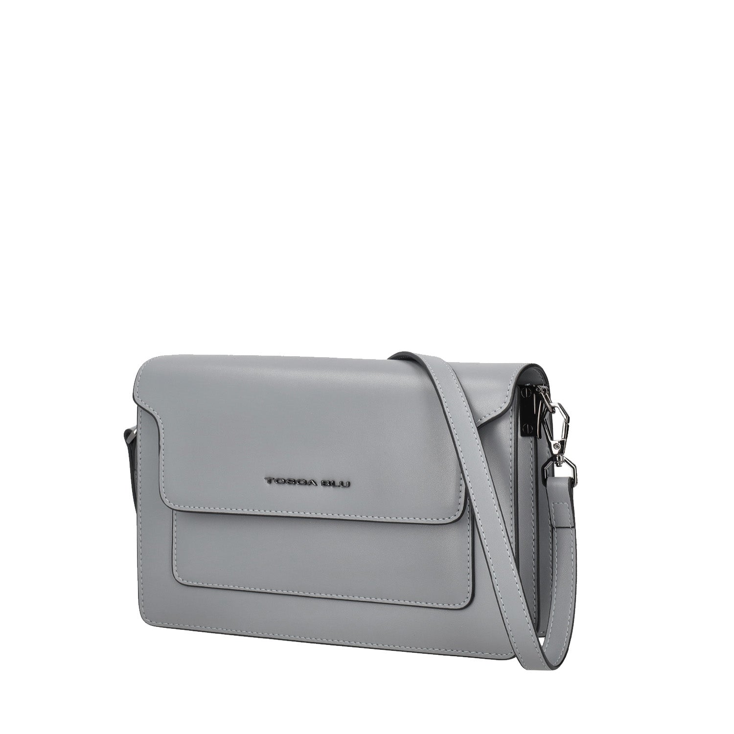 LIGHT GREY LEATHER TAOS CROSSBODY BAG