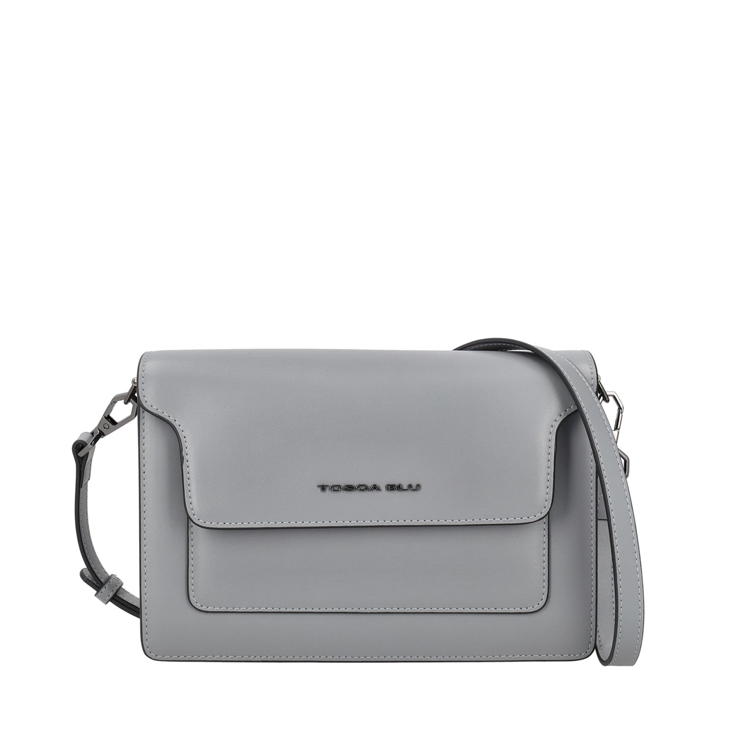 LIGHT GREY LEATHER TAOS CROSSBODY BAG