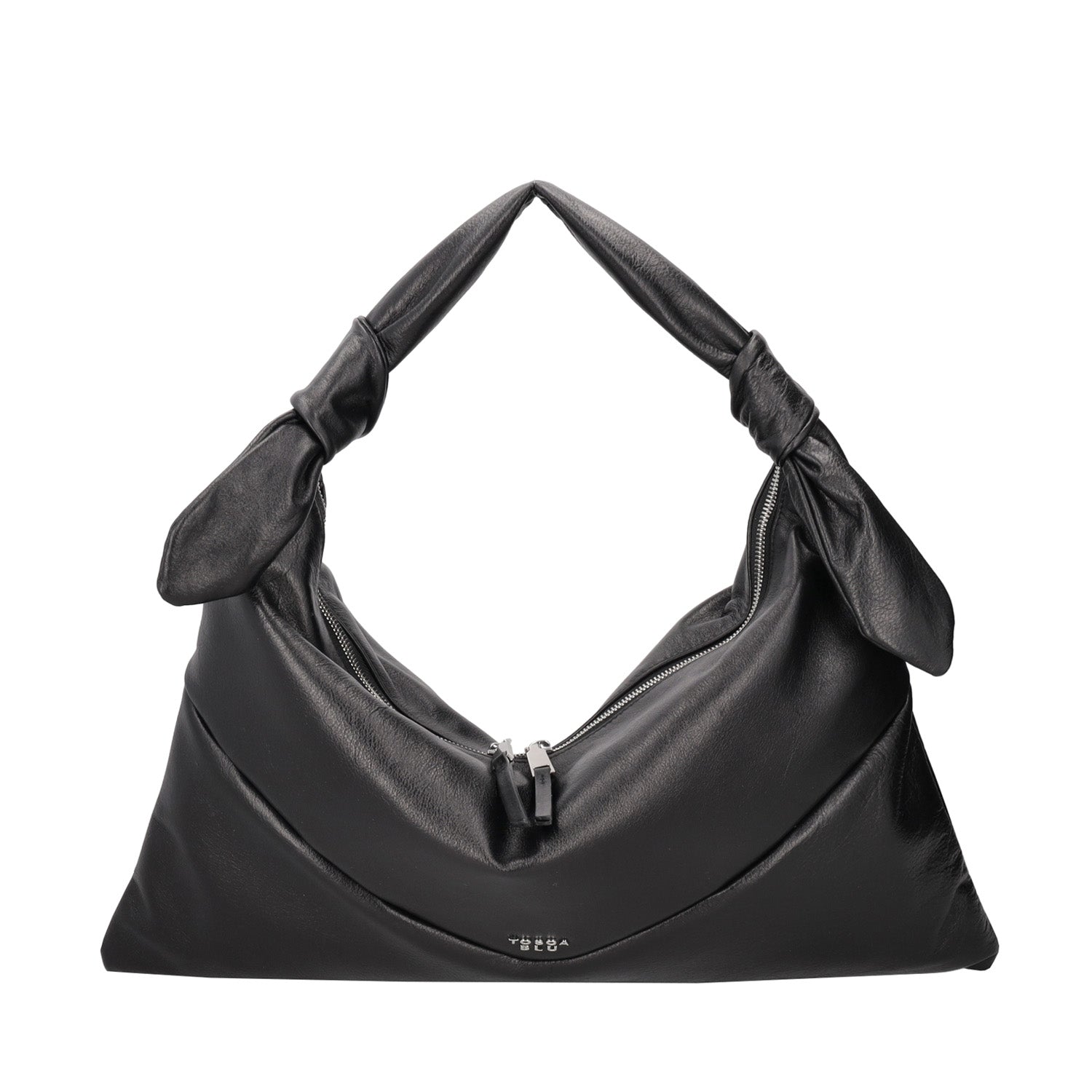 BLACK CORTINA SHOULDER STRAP IN SOFT LEATHER