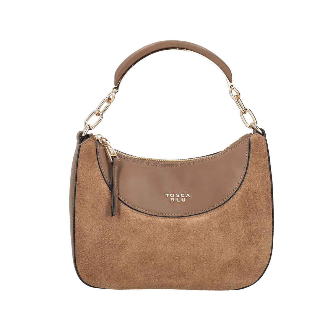 TOBACCO SMALL BOSTON SHOULDER BAG IN SUEDE