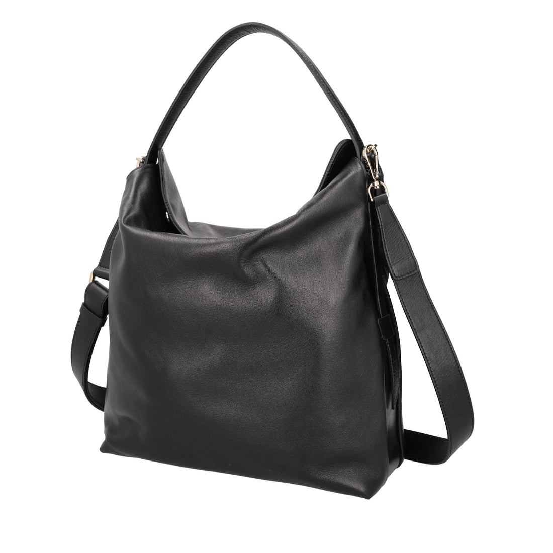 BLACK ST. MORITZ CROSSBODY BAG IN SOFT LEATHER