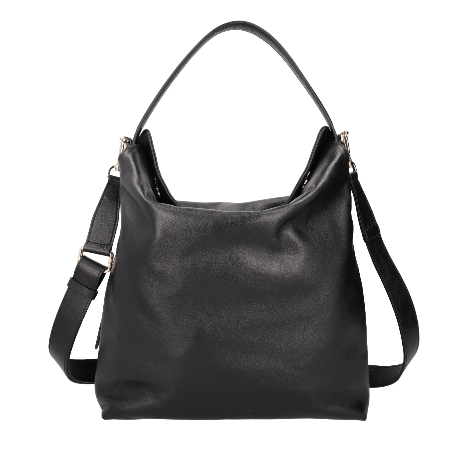 BLACK ST. MORITZ CROSSBODY BAG IN SOFT LEATHER