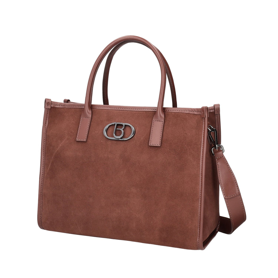 TOTE BAG MONTANA IN PELLE SCAMOSCIATA COLORE MARRONE