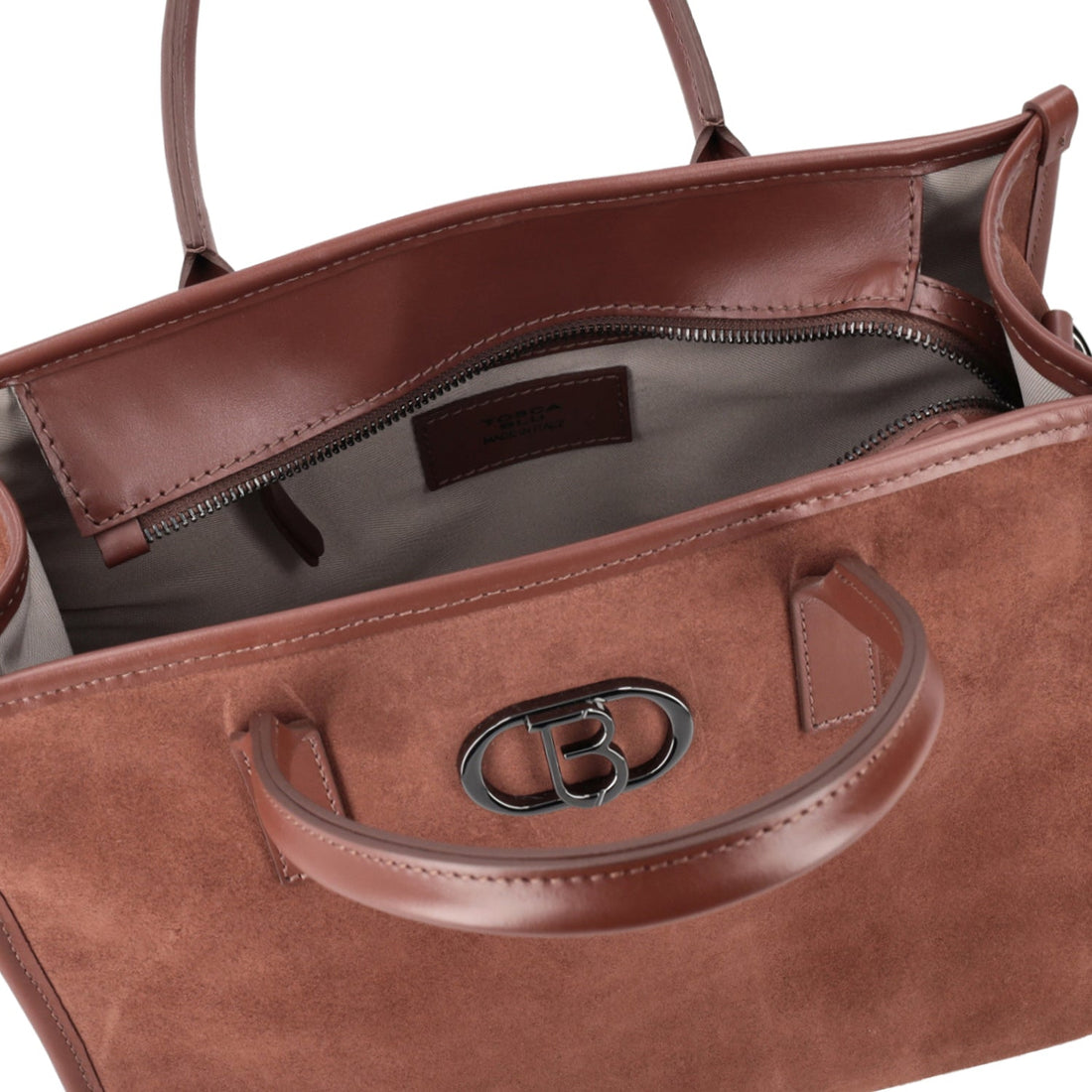 BROWN MONTANA TOTE BAG IN SUEDE LEATHER