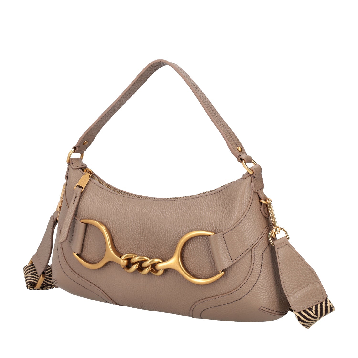 MUD BOREAL SHOULDER BAG WITH GOLDEN ACCESSORY