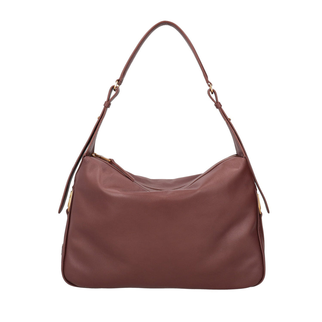 BROWN LARGE AURORA SHOULDER BAG