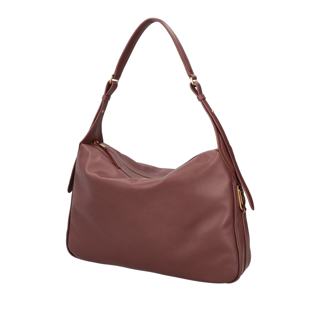 BROWN LARGE AURORA SHOULDER BAG