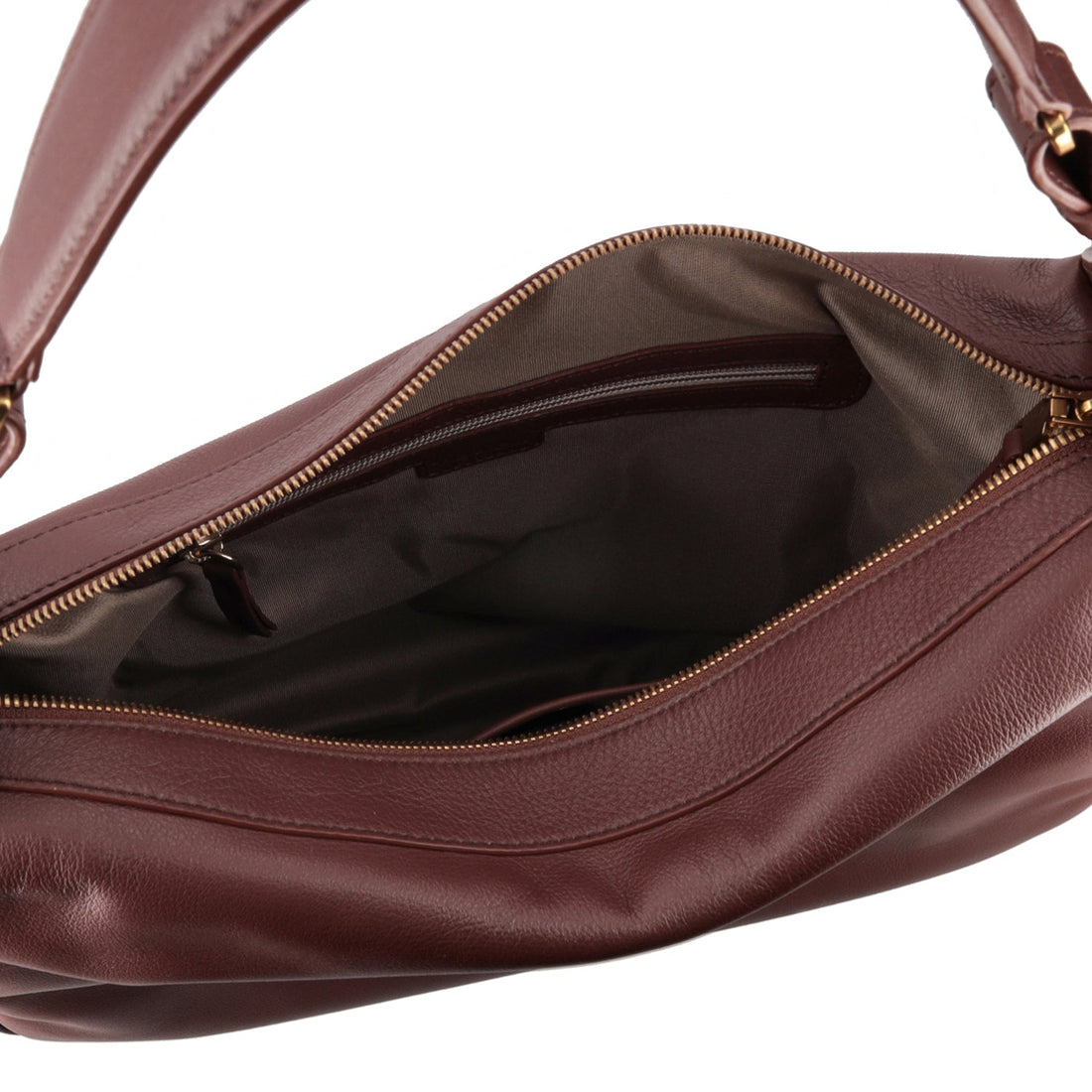 BROWN LARGE AURORA SHOULDER BAG