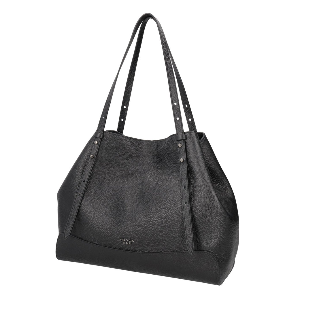 BLACK LEATHER VERMONT SHOULDER BAG