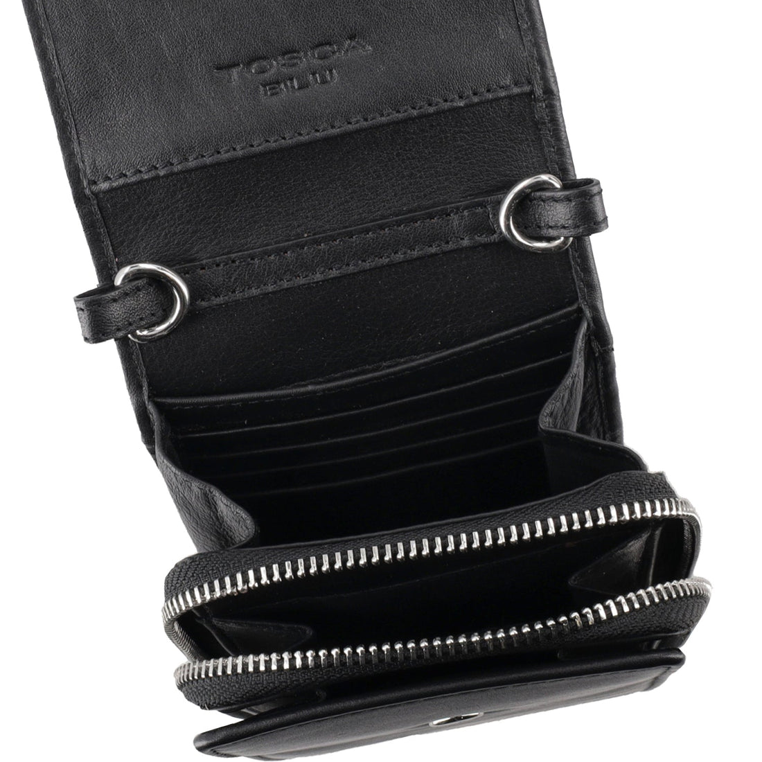 BLACK MOBILE PHONE HOLDER WITH SHOULDER STRAP