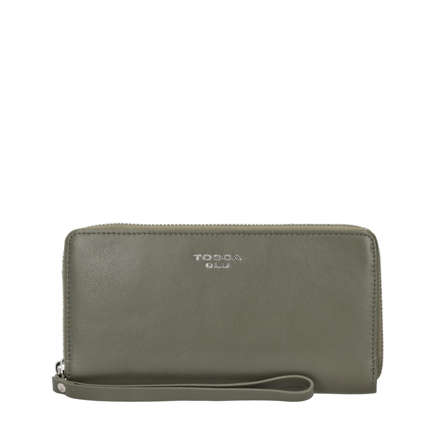 GREEN ZIP AROUND BASIC WALLETS