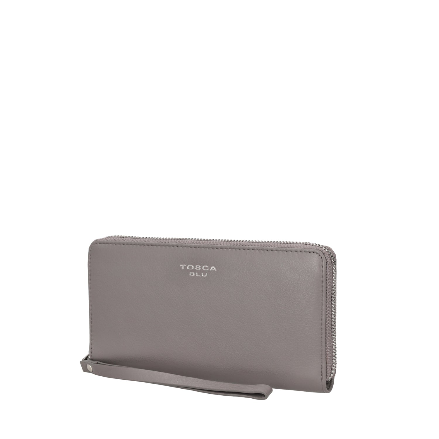 LIGHT GREY ZIP AROUND BASIC WALLETS