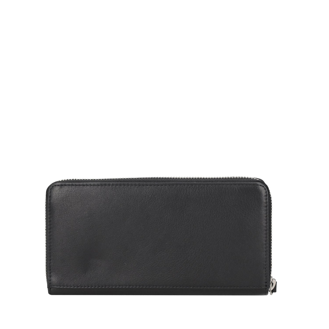 BLACK ZIP AROUND BASIC WALLETS