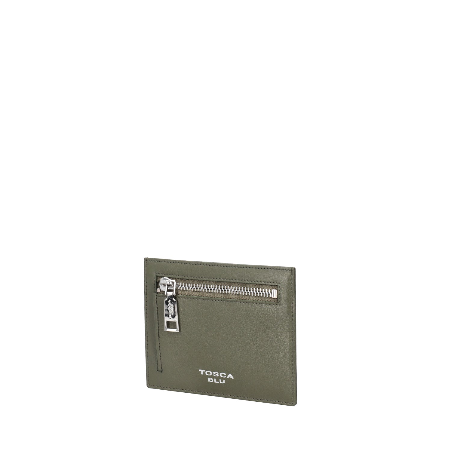 GREEN BASIC WALLETS CARD HOLDER IN LEATHER