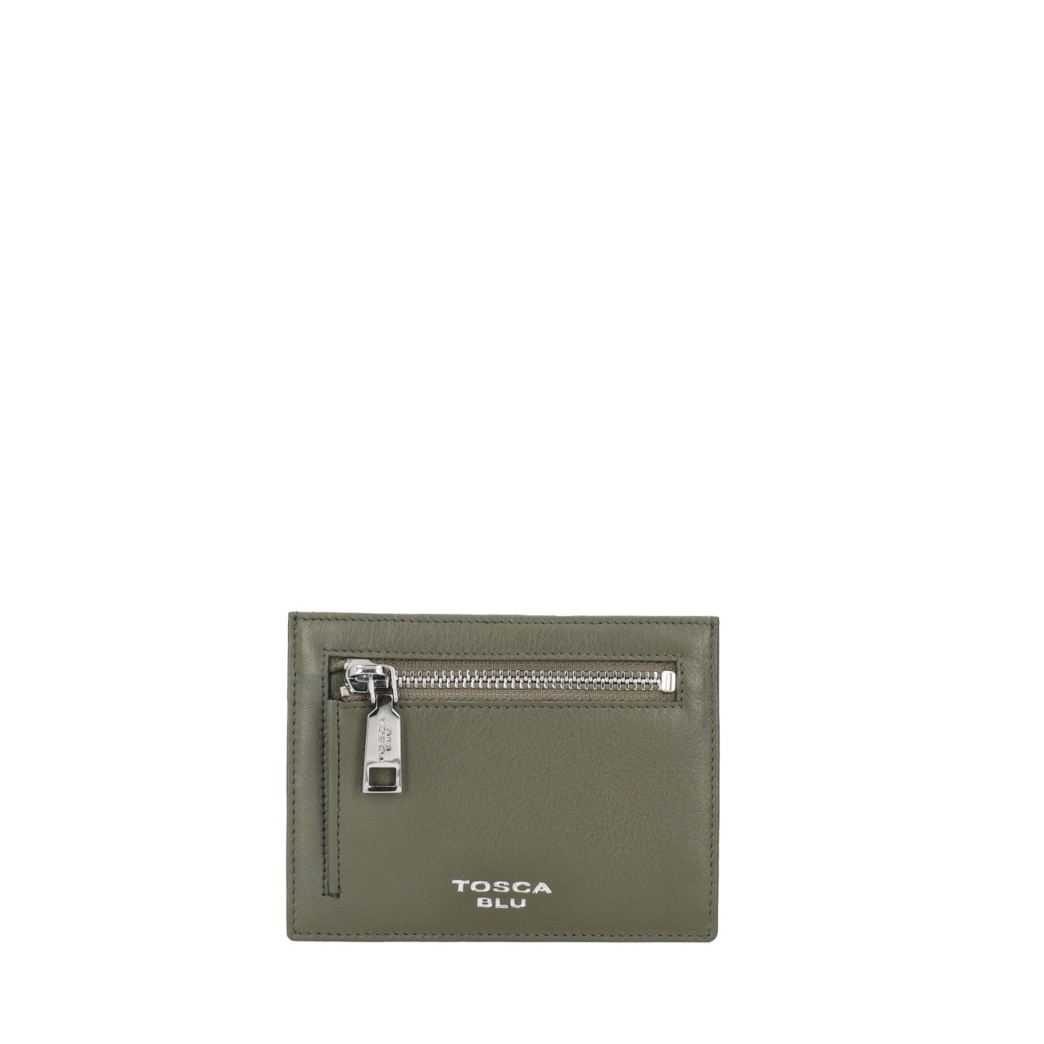 GREEN BASIC WALLETS CARD HOLDER IN LEATHER