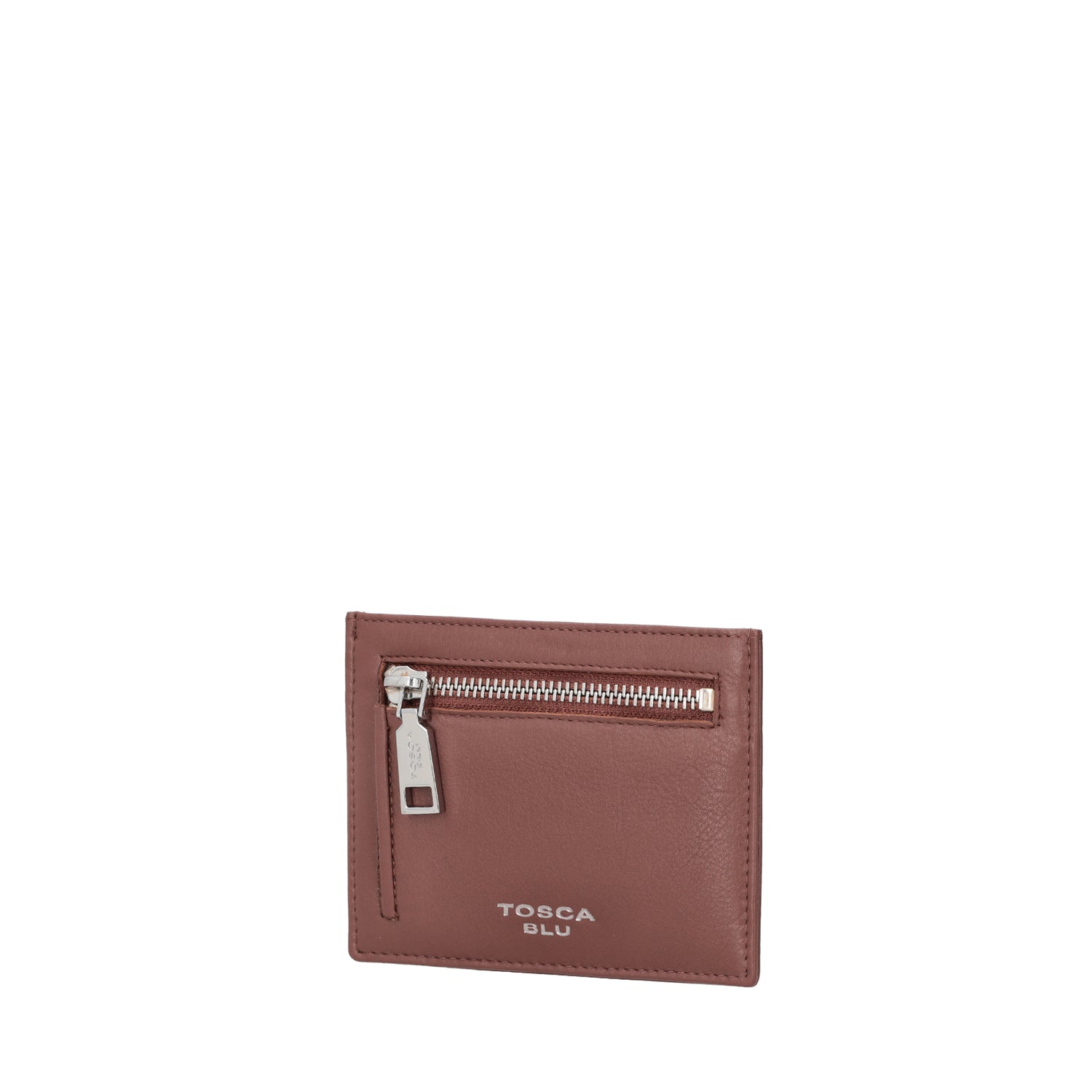 BROWN BASIC WALLETS CARD HOLDER IN LEATHER