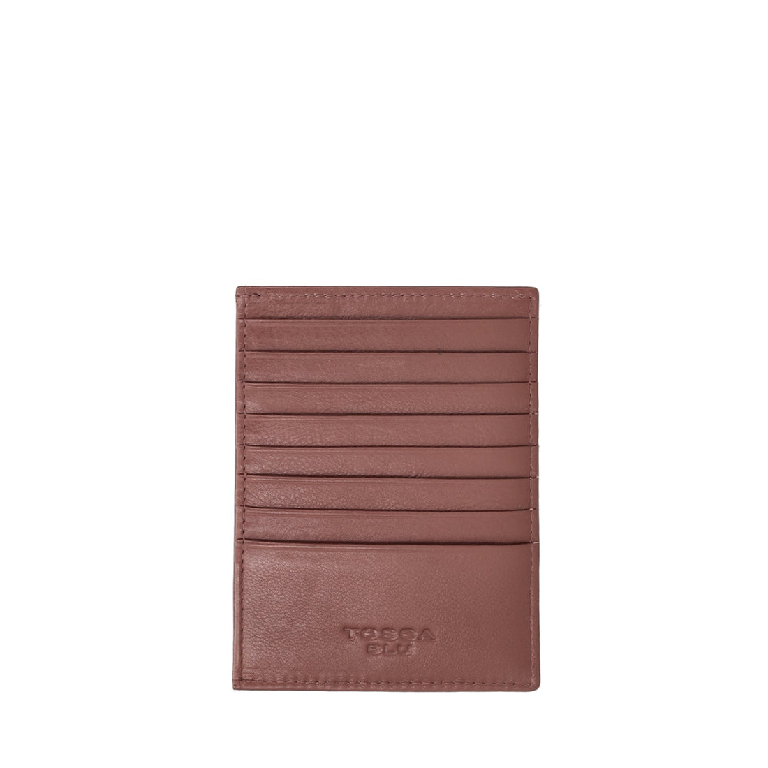 BROWN BASIC WALLETS CARD HOLDER IN LEATHER