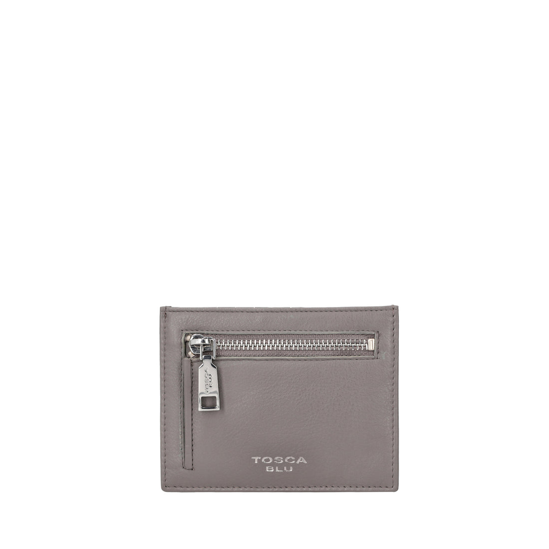 LIGHT GREY BASIC WALLETS CARD HOLDER IN LEATHER