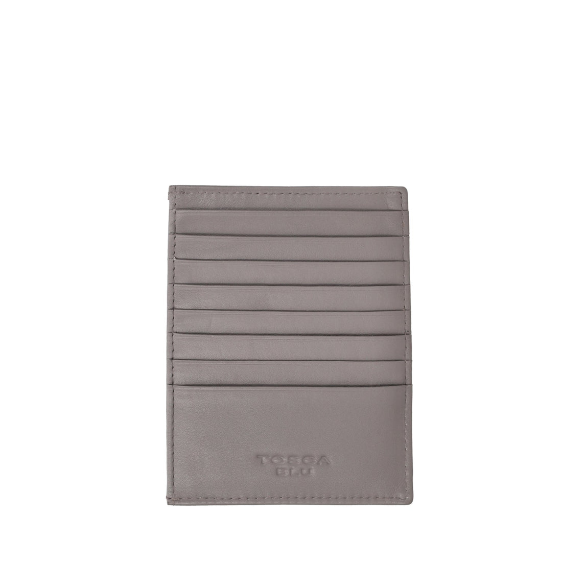 LIGHT GREY BASIC WALLETS CARD HOLDER IN LEATHER