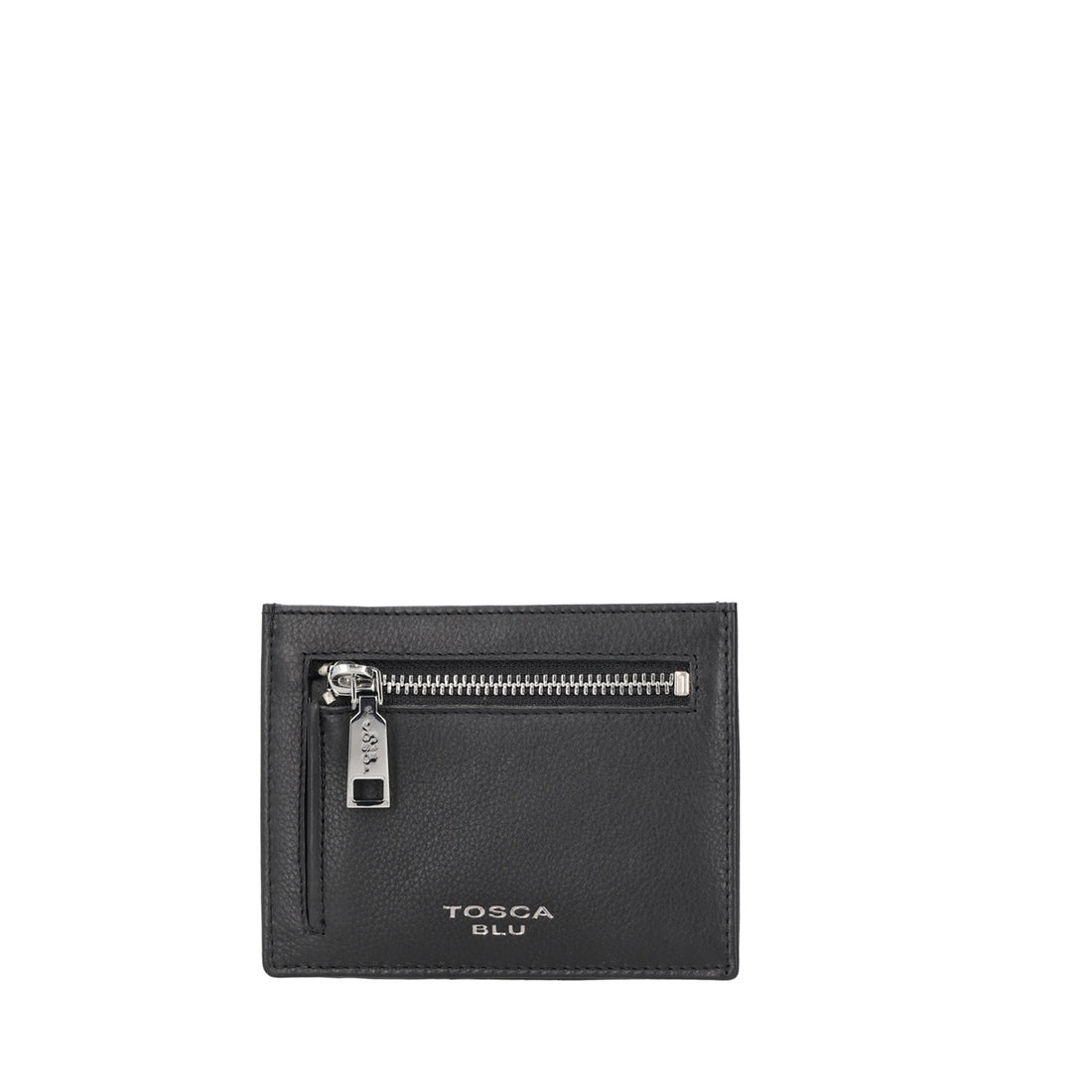 BLACK BASIC WALLETS CARD HOLDER IN LEATHER