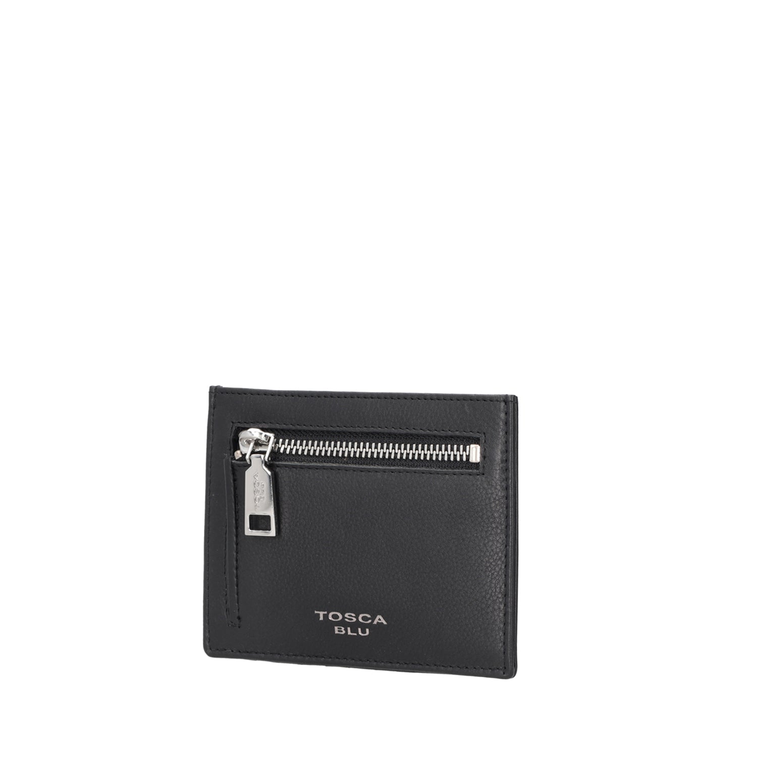 BLACK BASIC WALLETS CARD HOLDER IN LEATHER