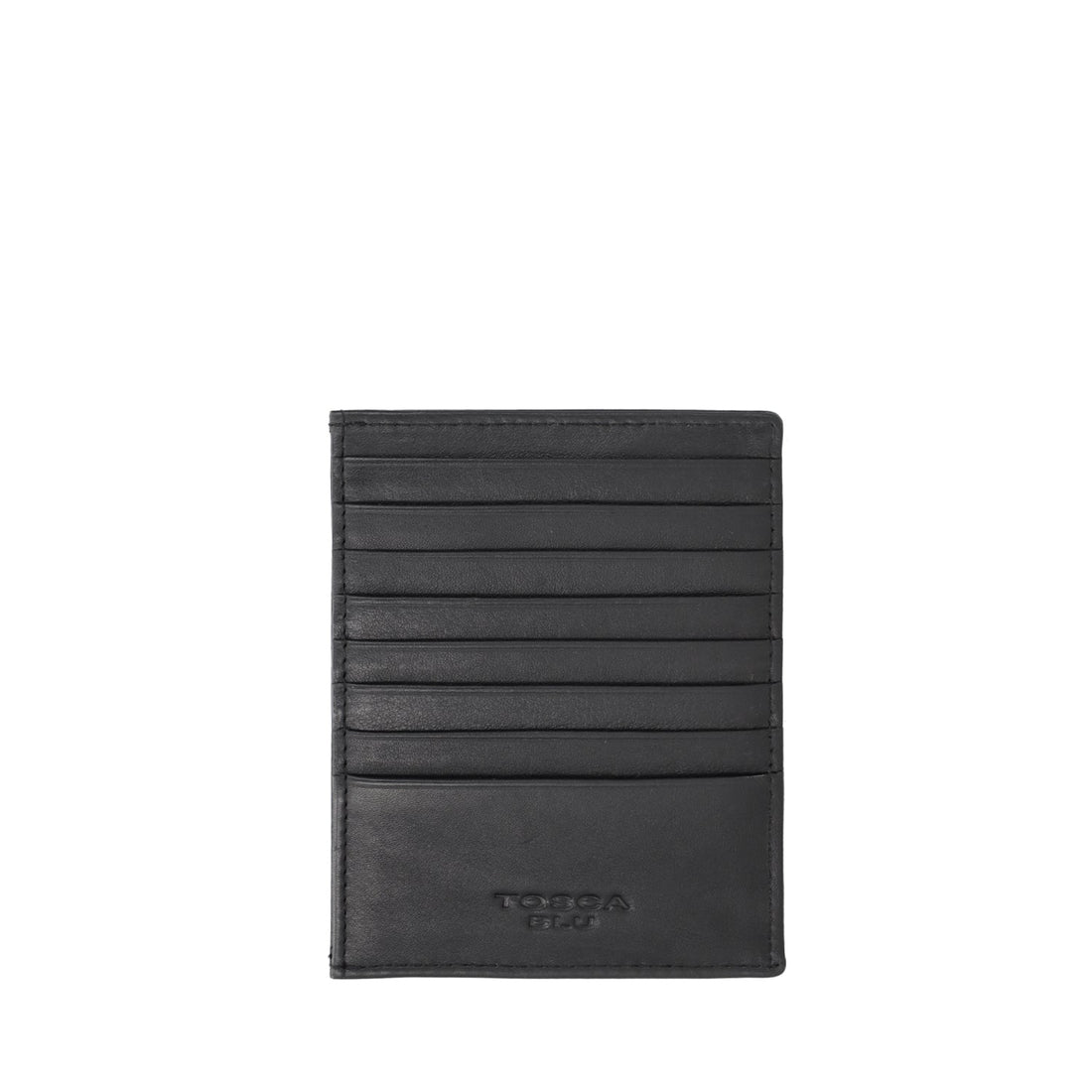 BLACK BASIC WALLETS CARD HOLDER IN LEATHER