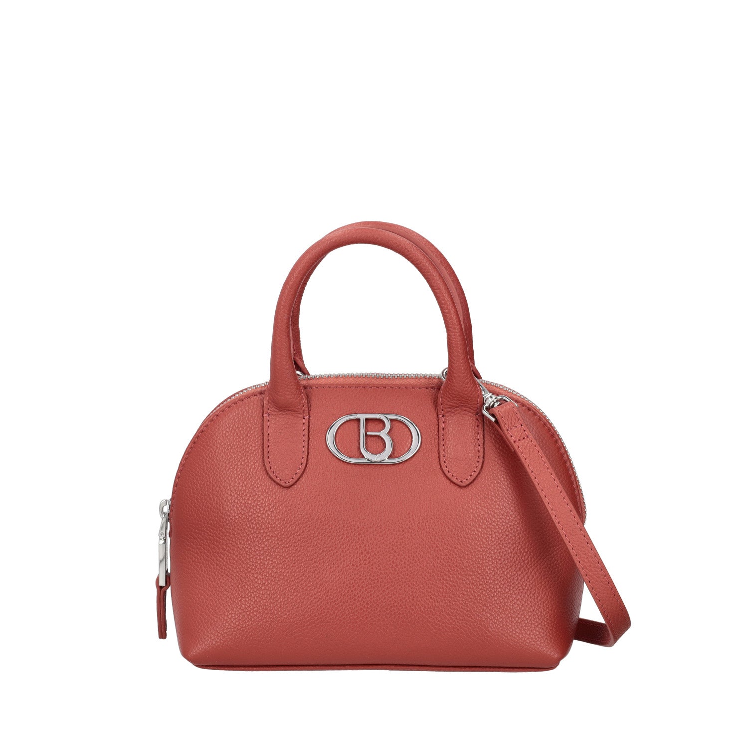 BRICK HANDBAG WITH LEATHER SHOULDER STRAP