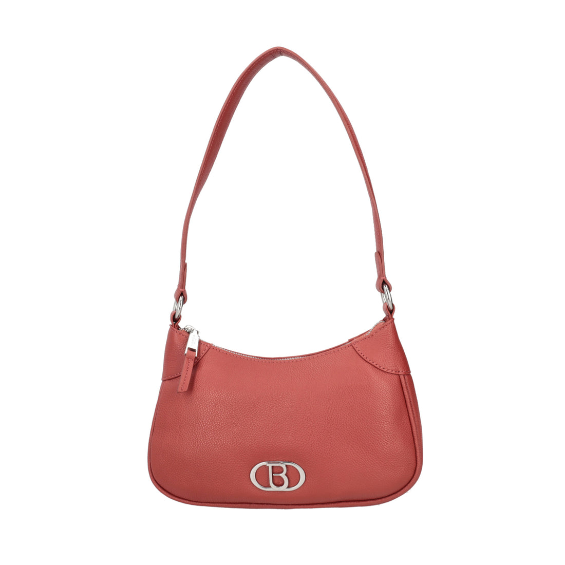 BRICK LEATHER SHOULDER BAG WITH LOGO