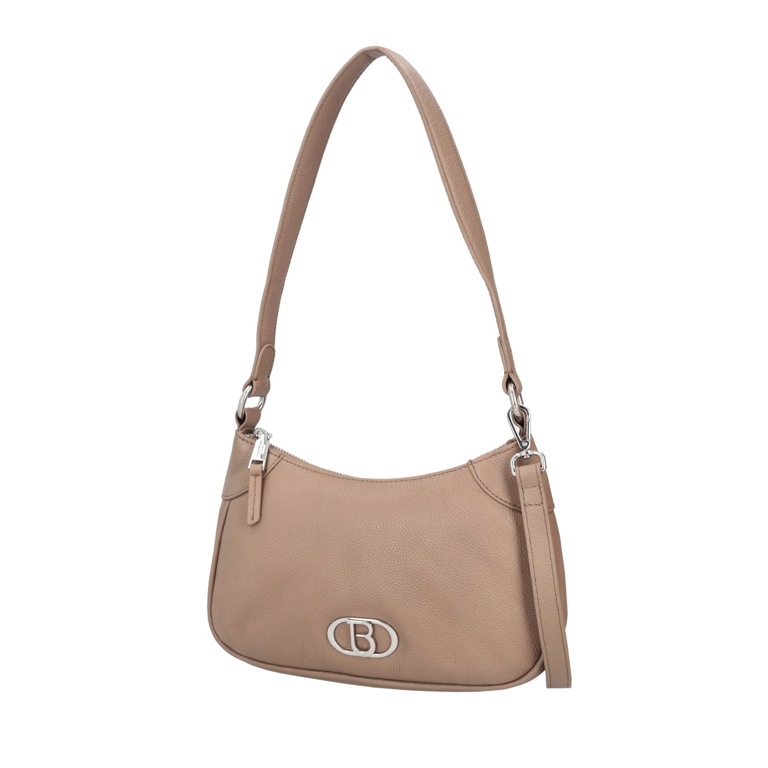 MUD LEATHER SHOULDER BAG WITH LOGO