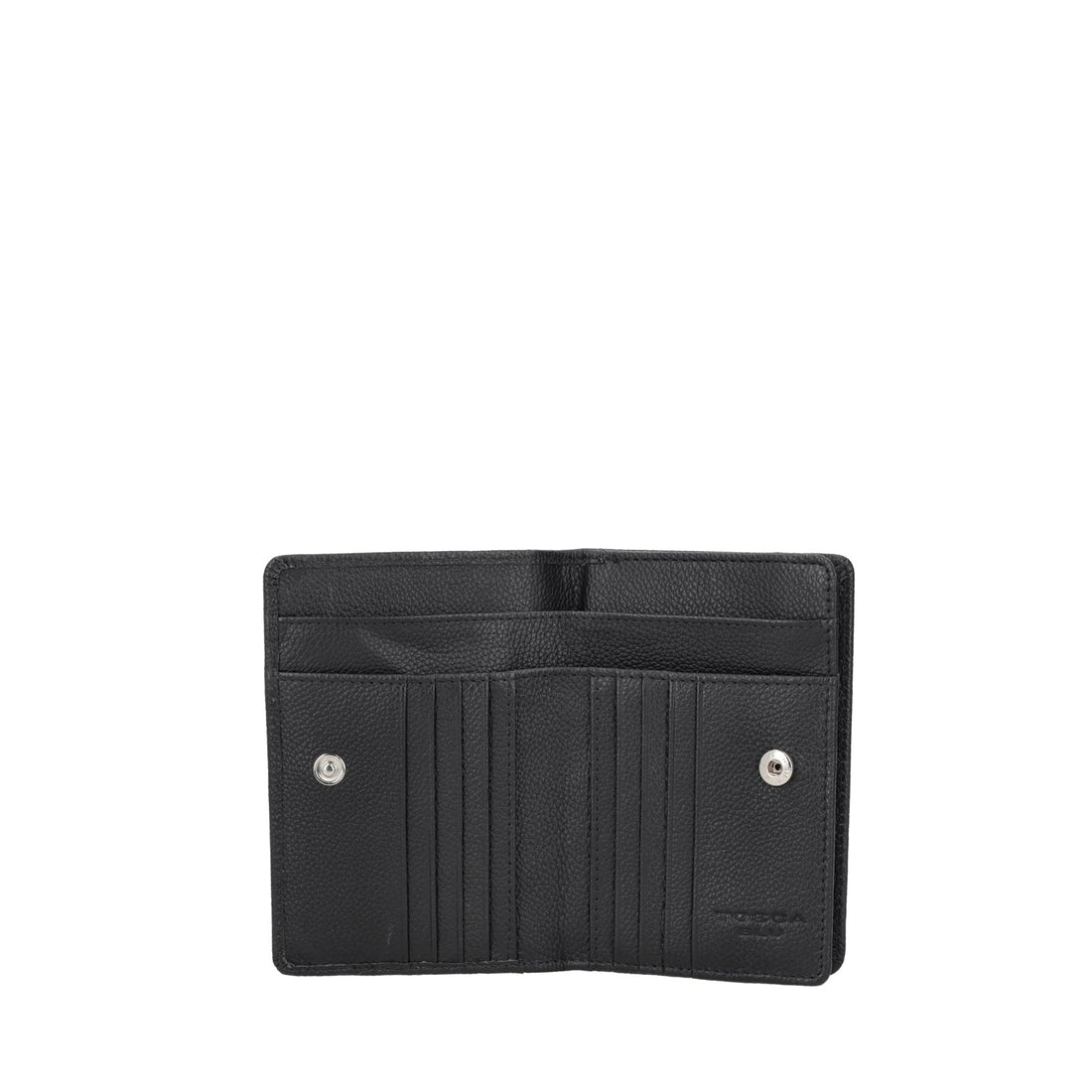 BLACK MEDIUM LEATHER WALLET