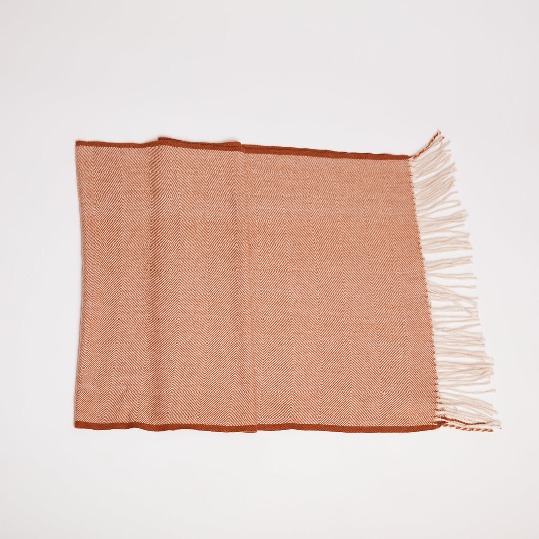 BROWN JENNY SCARF WITH FRINGES