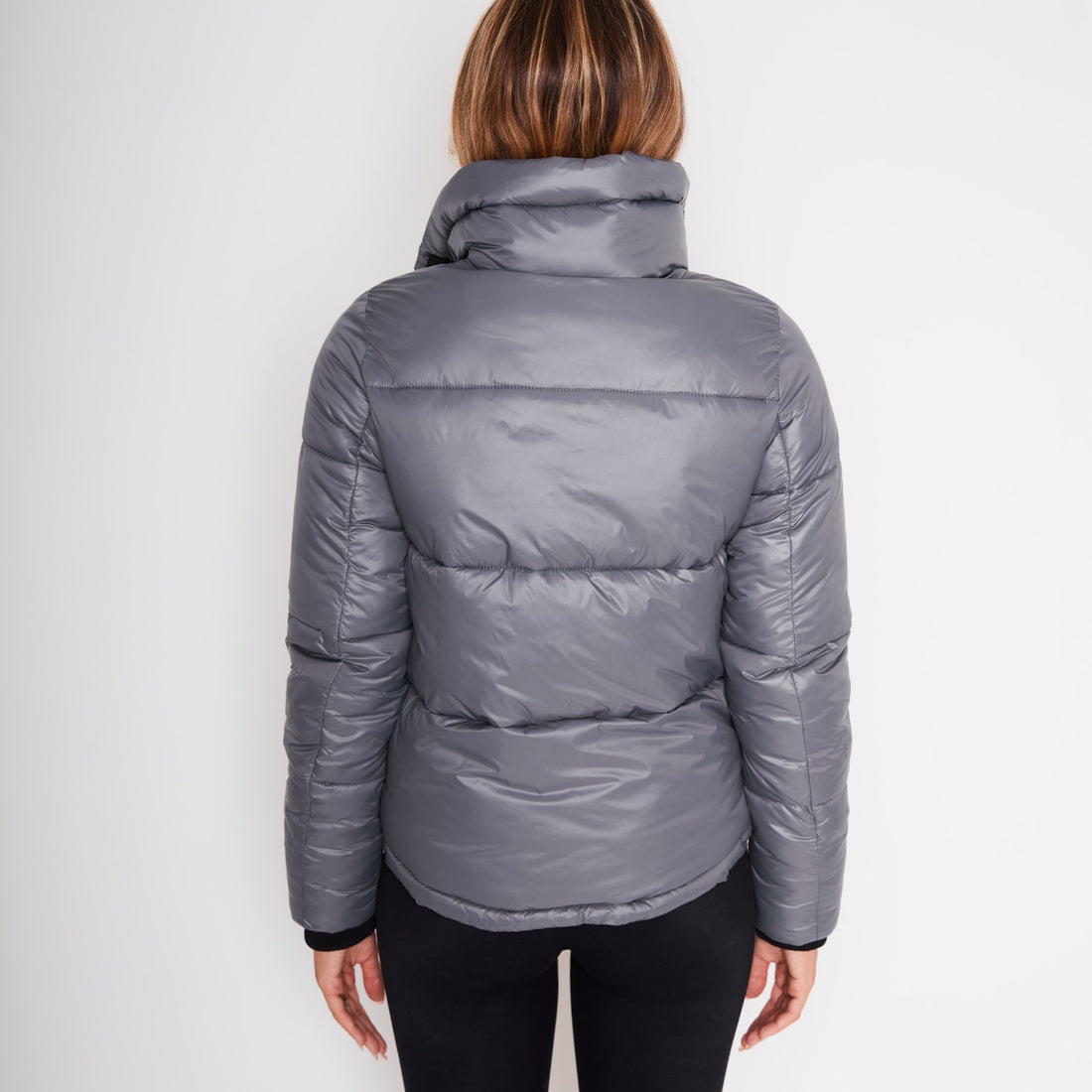 LEAD GREY SHORT DOWN JACKET