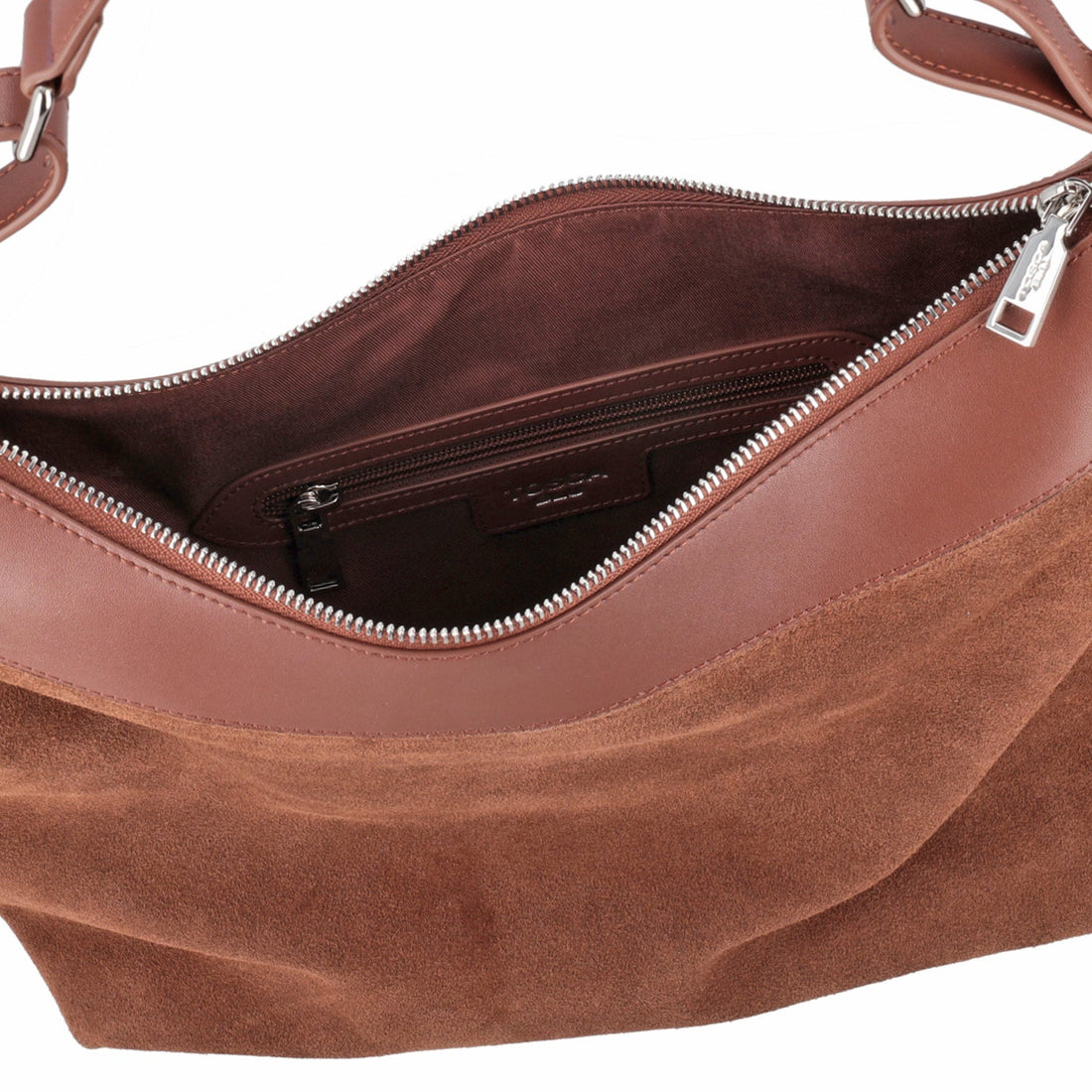 BROWN DENVER BAG IN SUEDE LEATHER