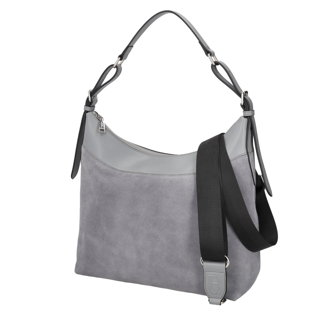 LIGHT GREY DENVER BAG IN SUEDE LEATHER