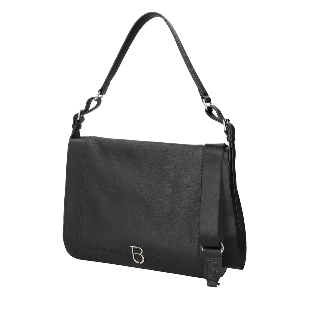 BLACK MAXI DENVER BAG WITH FLAP