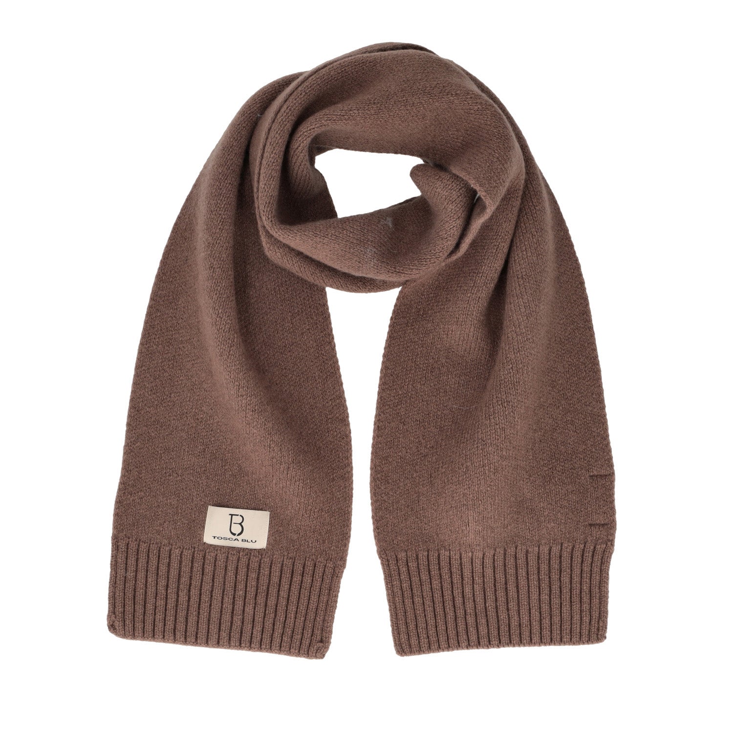 BROWN WOOL SCARF