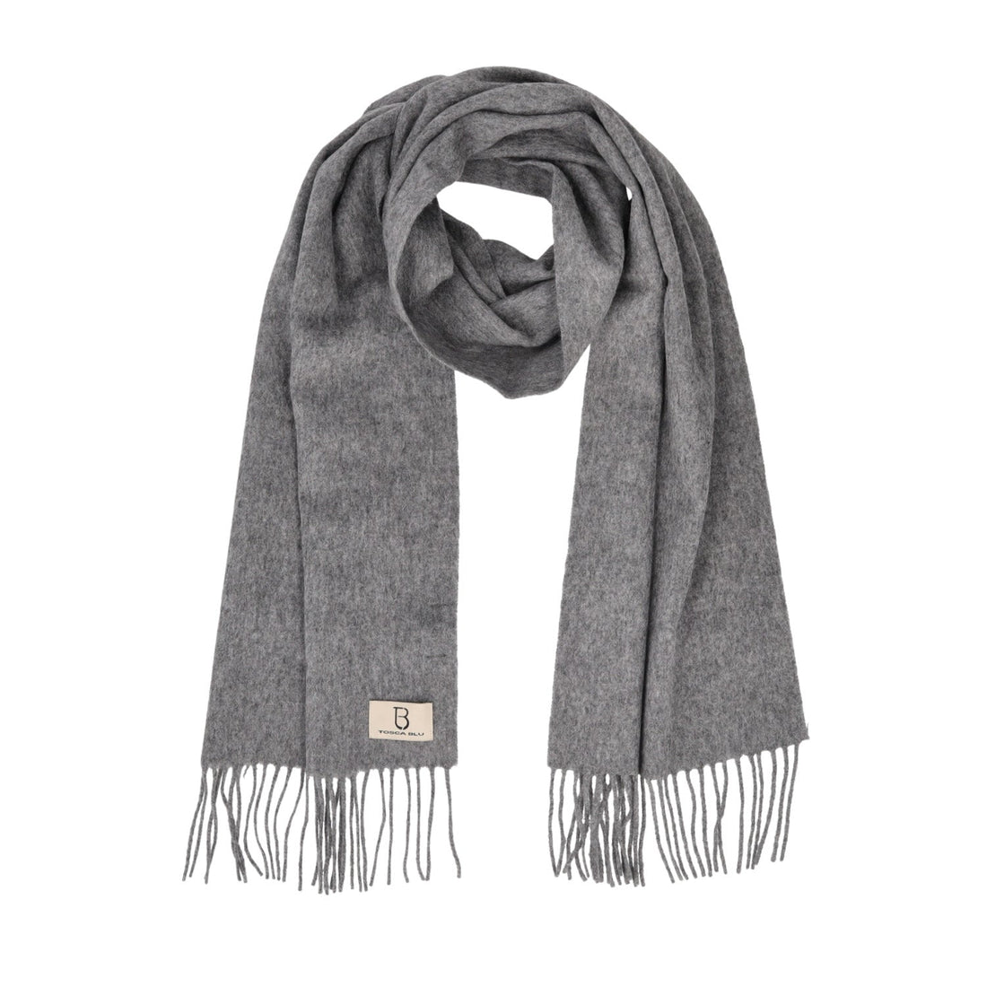 LIGHT GREY WOOL SCARF