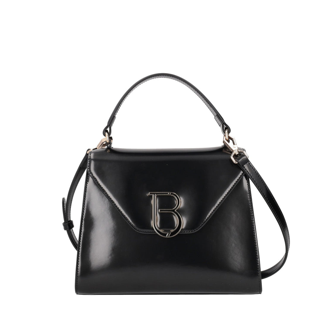 BLACK NEW YORK LEATHER HANDBAG