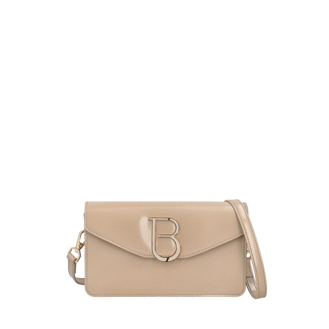 BEIGE NEW YORK CLUTCH WITH SHOULDER STRAP