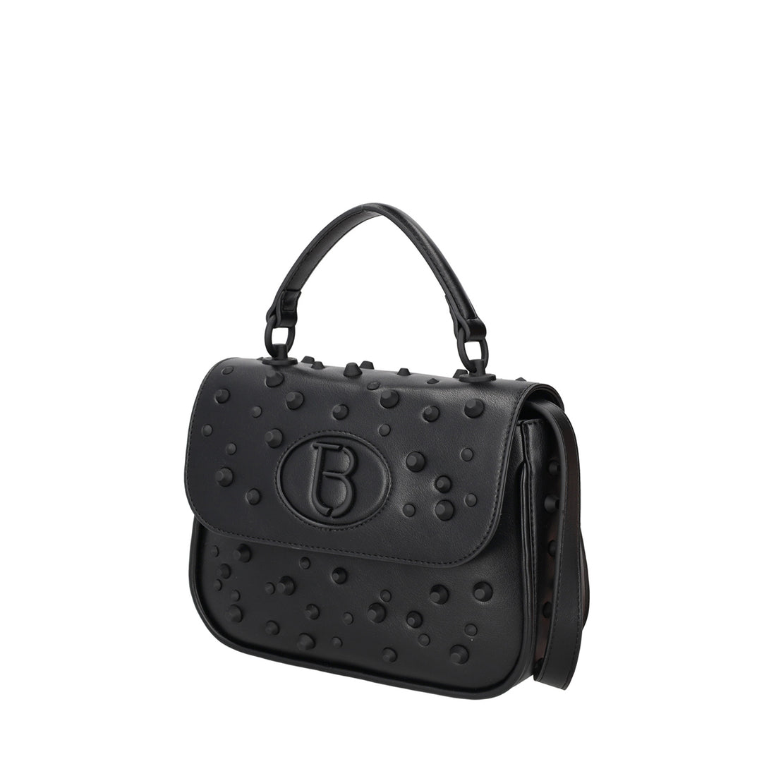 BLACK JASMINE HANDBAG WITH STUDS