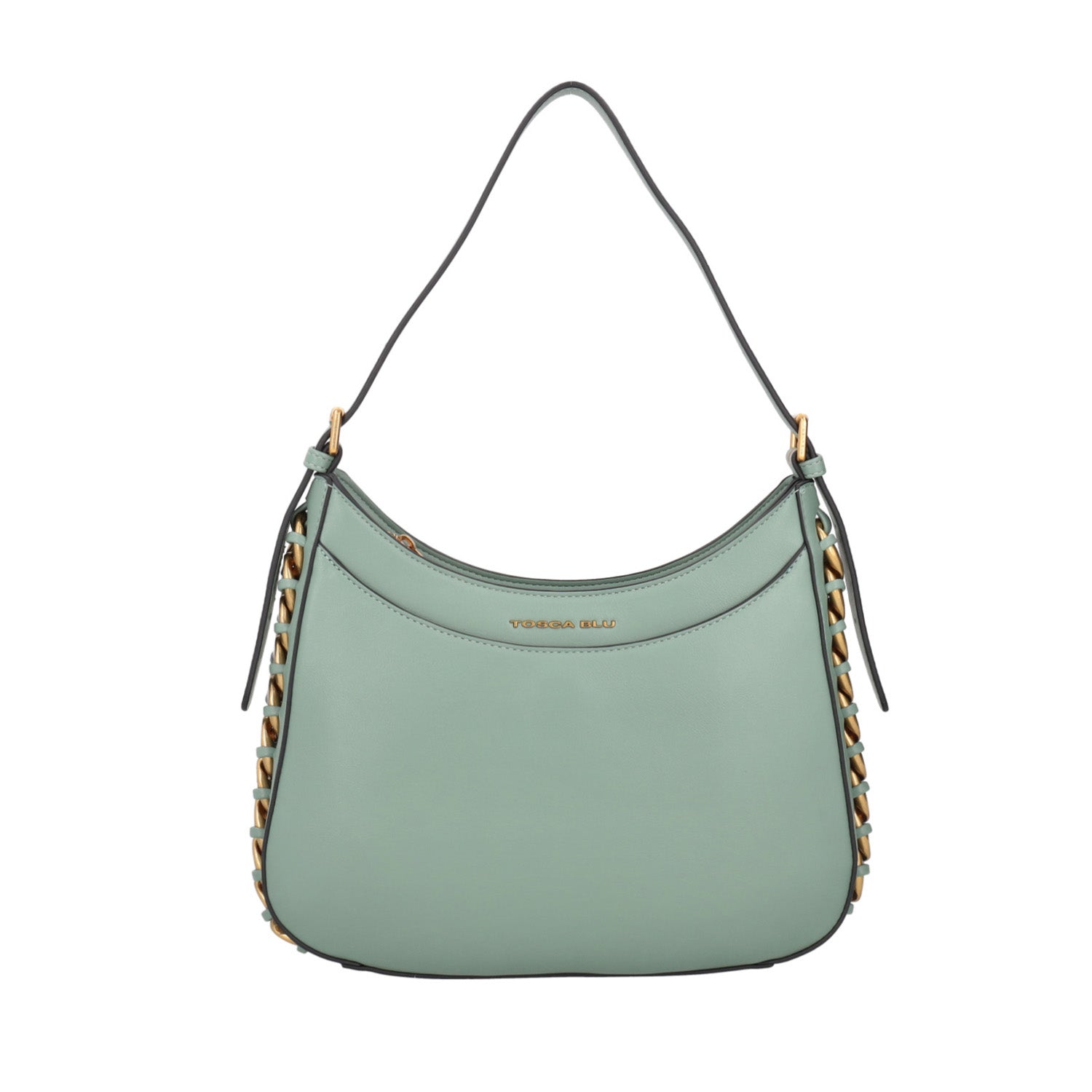 LIGHT GREEN KATE HOBO BAG WITH CHAIN