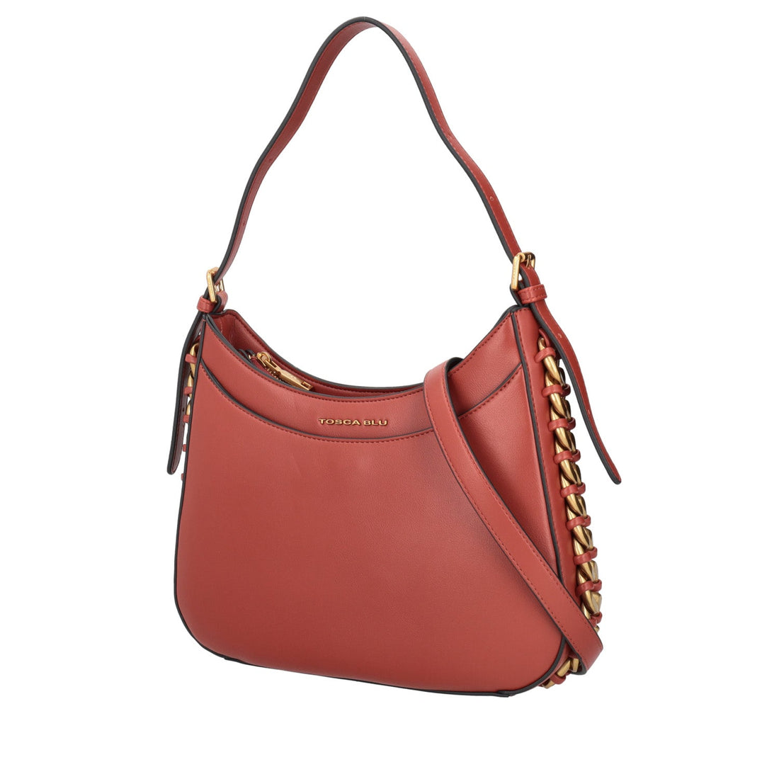 TAN KATE HOBO BAG WITH CHAIN