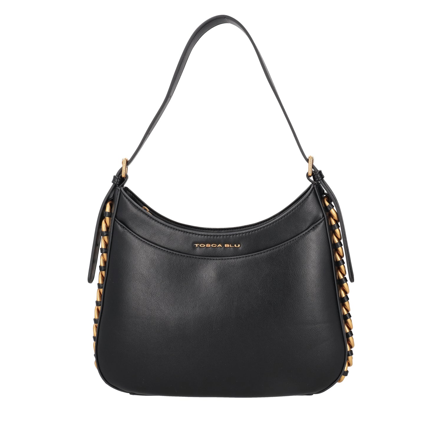 BLACK KATE HOBO BAG WITH CHAIN