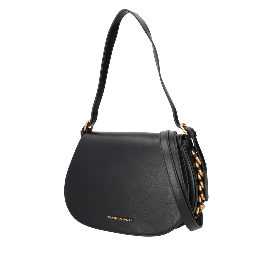 BLACK KATE CROSSBODY BAG WITH FLAP