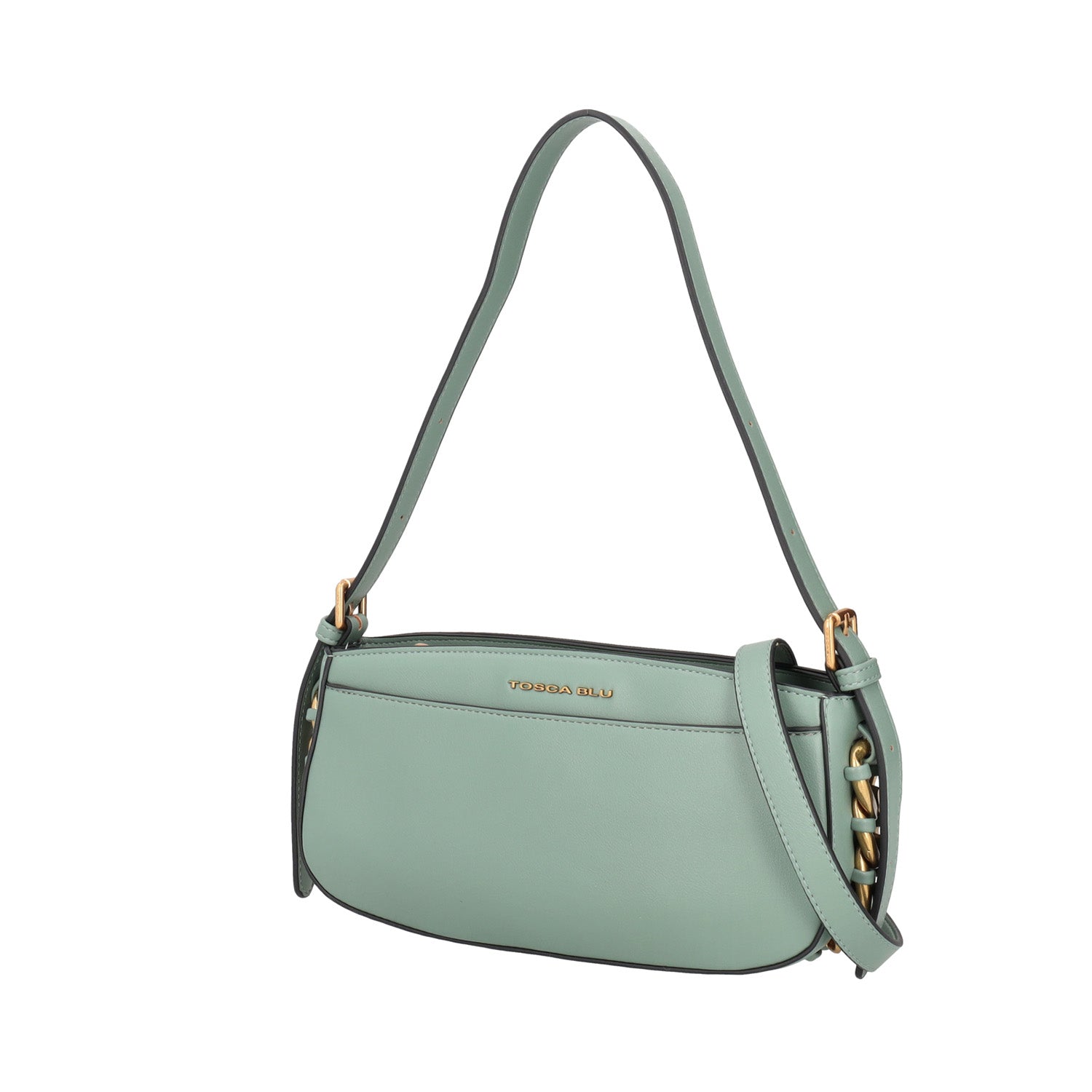 LIGHT GREEN KATE CROSSBODY BAG WITH CHAIN