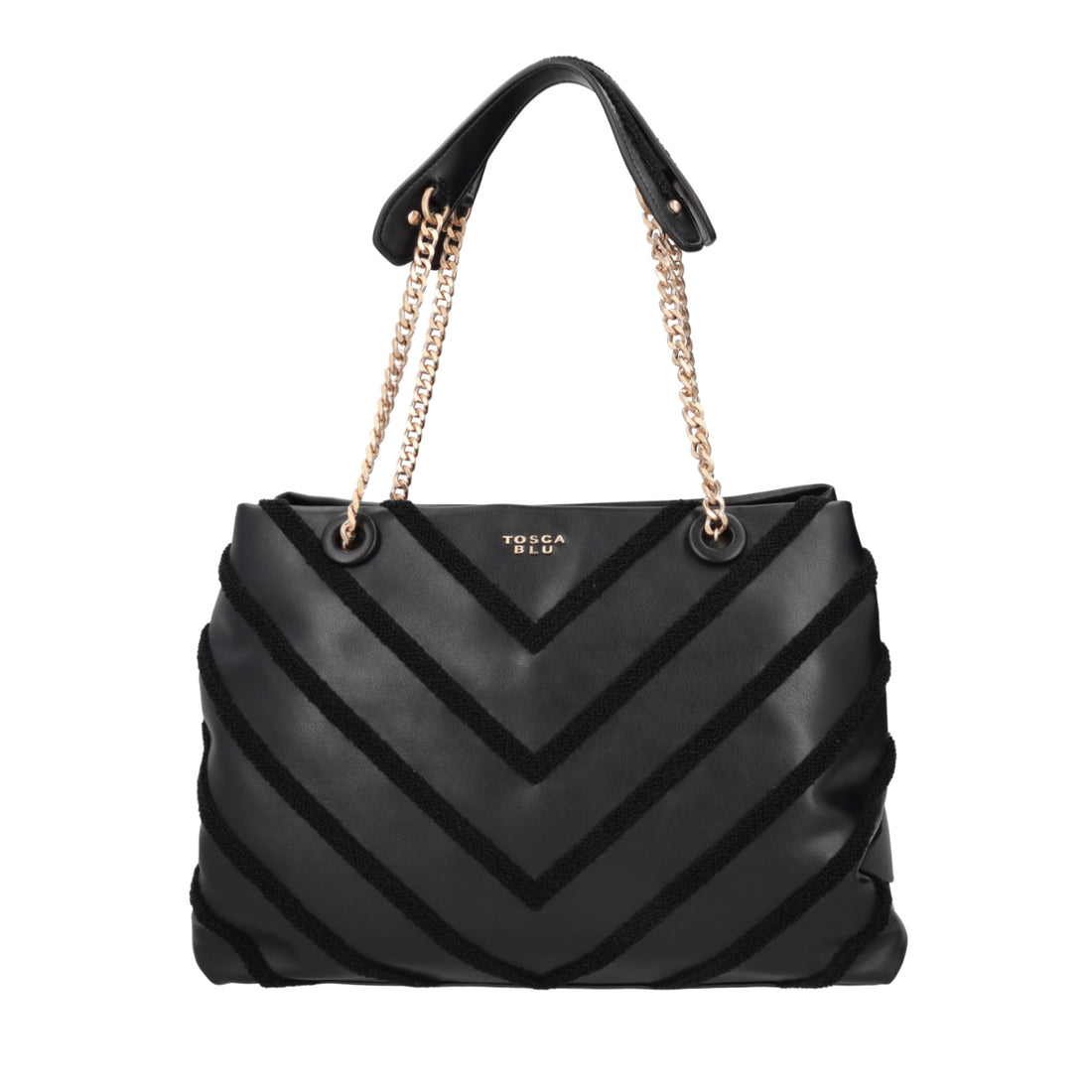 BLACK LOUISE SHOPPING BAG