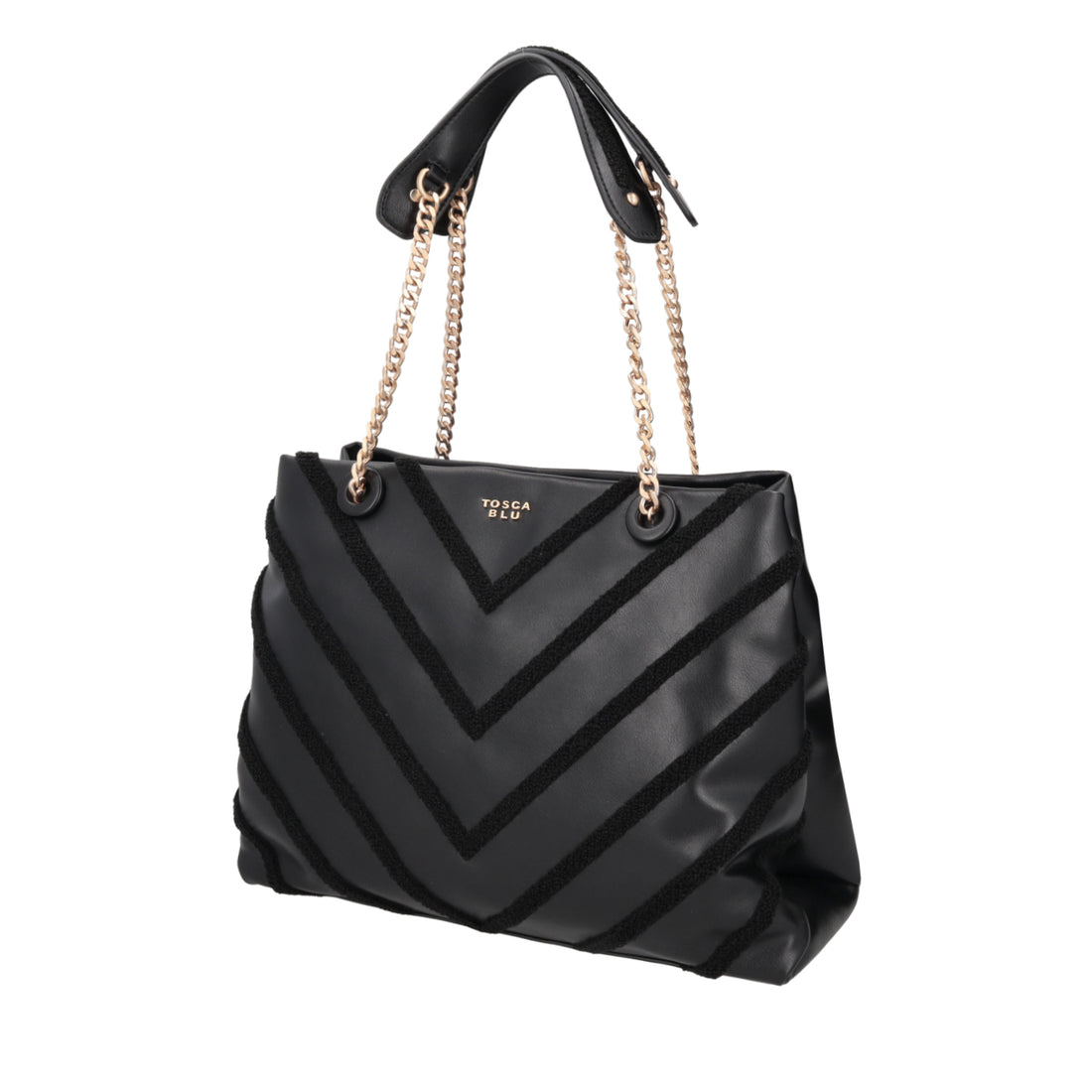 BLACK LOUISE SHOPPING BAG