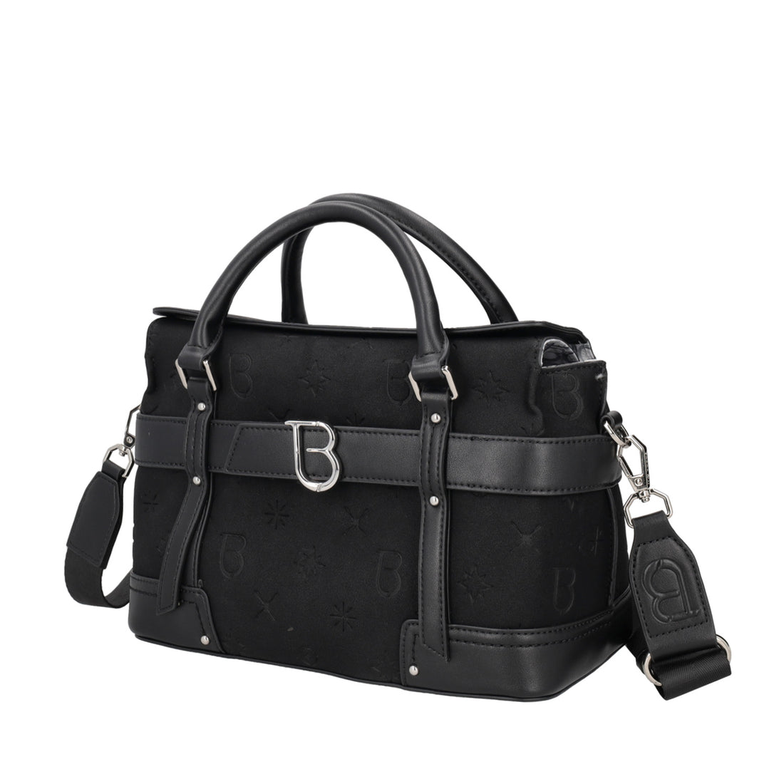 BLACK IRINA BAG WITH RIBBON SHOULDER STRAP