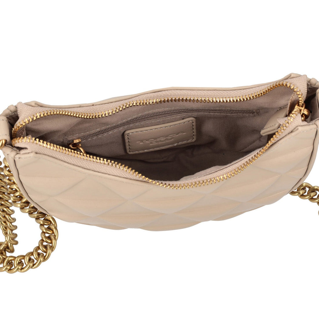 NATURAL ADELE HALF MOON CROSSBODY BAG