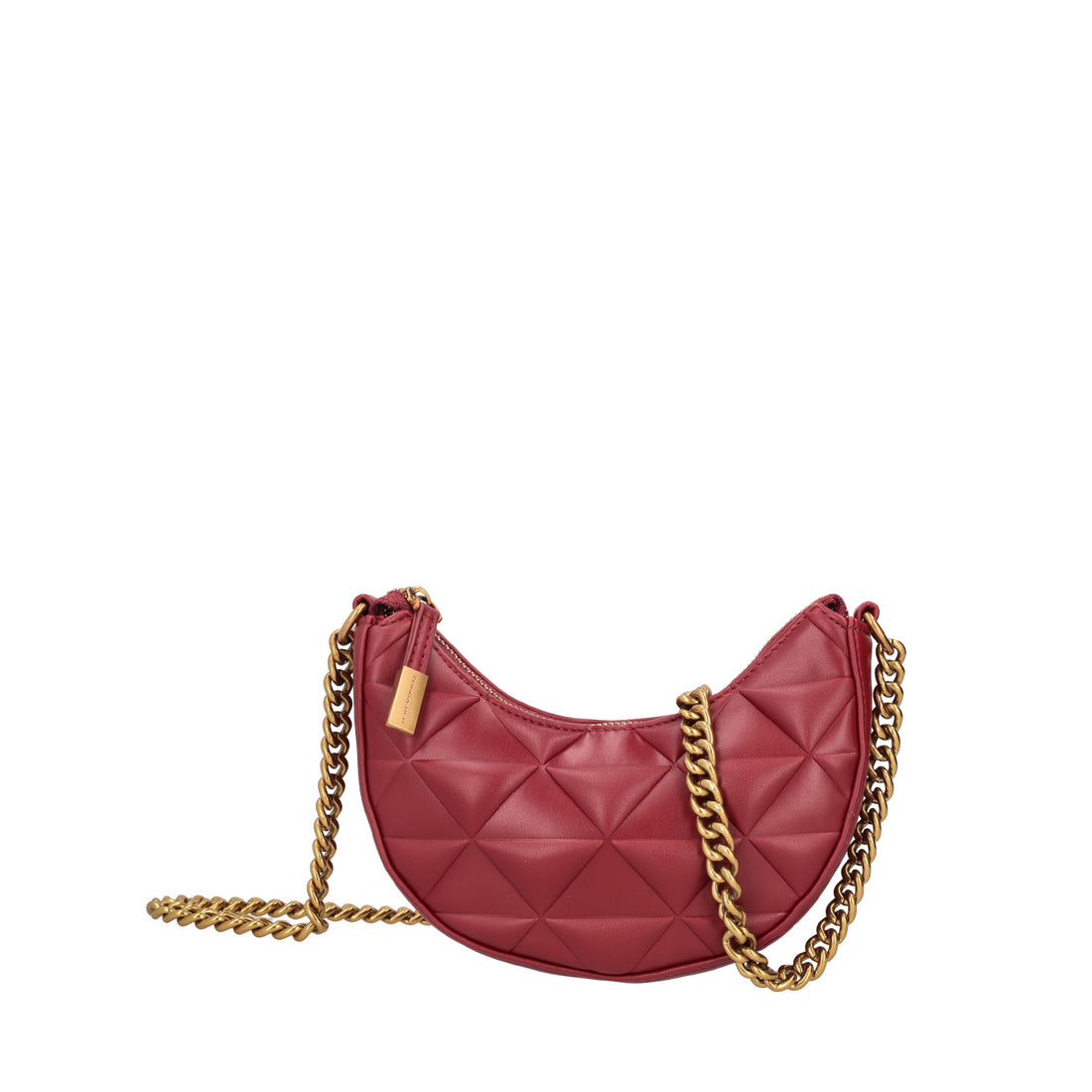 DARK RED ADELE HALF MOON CROSSBODY BAG